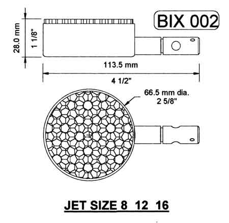 BIX 2 - 2 5/8 in. in diameter round burner