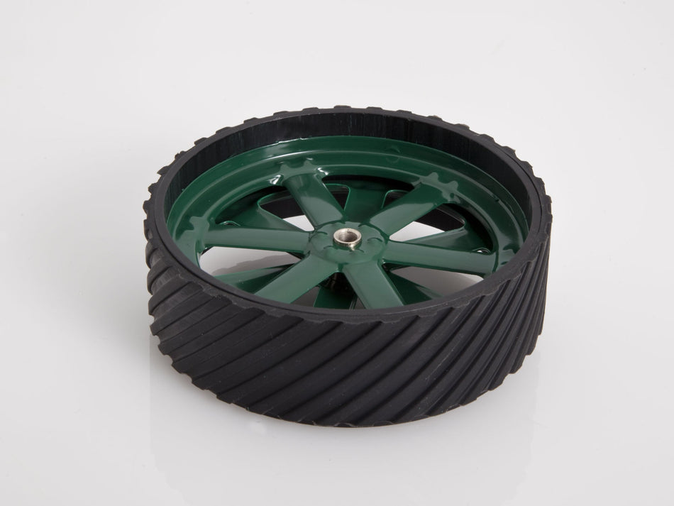 Wheel, rear, green, 100 mm diameter for Wilesco D405/1