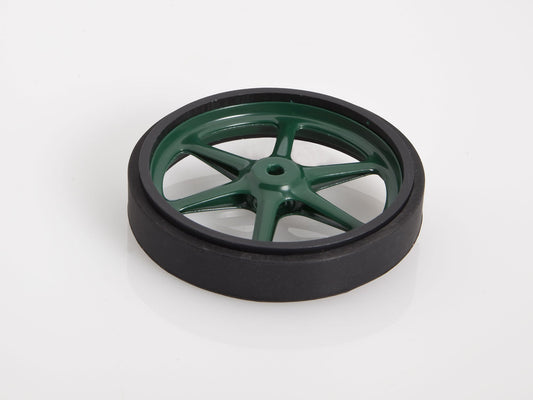 Wheel, front, 70 mm diameter, green for Wilesco D405/1