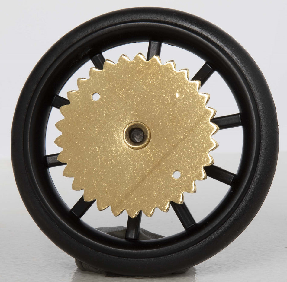 Wheel including cog wheel,  metal, with rubber tyre 84 mm outside for Wilesco D 305