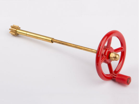 Steering, complete, with shaft, red for Wilesco D 305