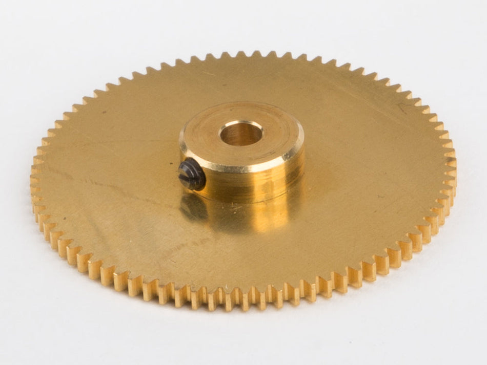 Wilesco 01918 Cog wheel, brass, 80 tooth, hole 4 mm for Wilesco D 305, D 48