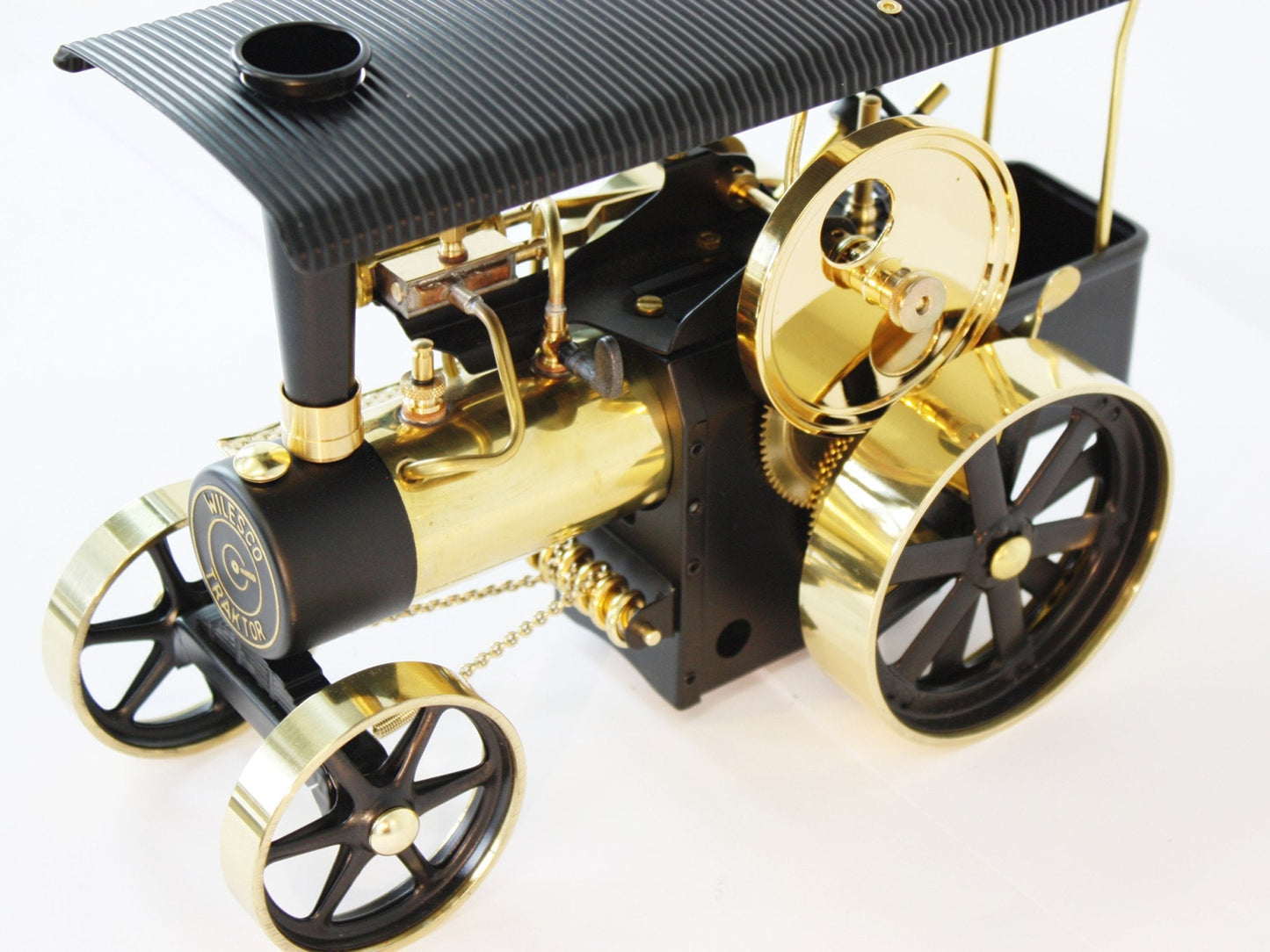 Wilesco D406 Steam Traction Engine Black-Brass